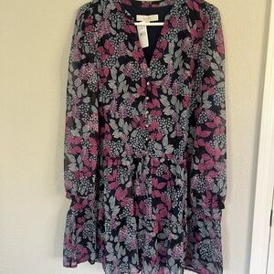 Loft NWT Floral Long Sleeve Dress